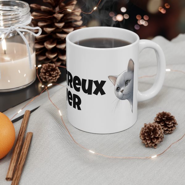Chartreux Cat Lover - White Ceramic Mug, 11oz - Image 5