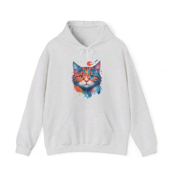 Watercolour Cat Face - Unisex Heavy Blend™ Hooded Sweatshirt - Image 15
