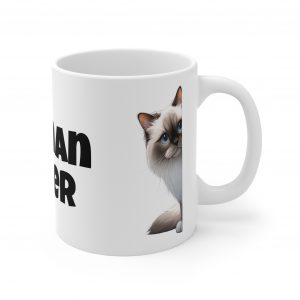Birman Cat Lover - White Ceramic Mug, 11oz
