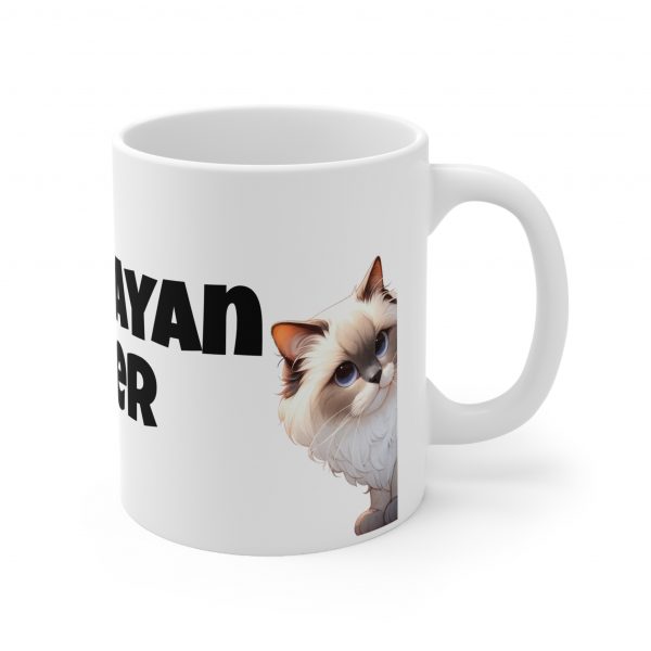 Himalayan Cat Lover - White Ceramic Mug, 11oz - Image 4