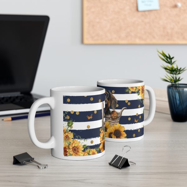 Dachshund Dog/Puppy - White Ceramic Mug, 11oz - Image 5