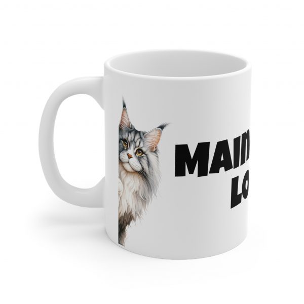 Maine Coon Cat Lover - White Ceramic Mug, 11oz - Image 3