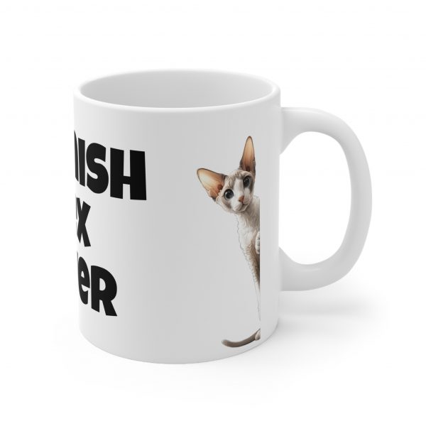 Cornish Rex Cat Lover - White Ceramic Mug, 11oz - Image 4