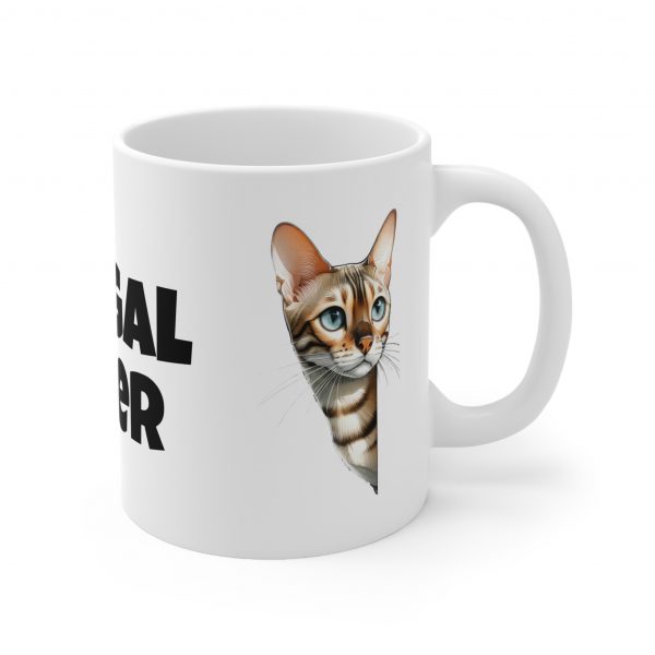 Bengal Cat Lover - White Ceramic Mug, 11oz - Image 4