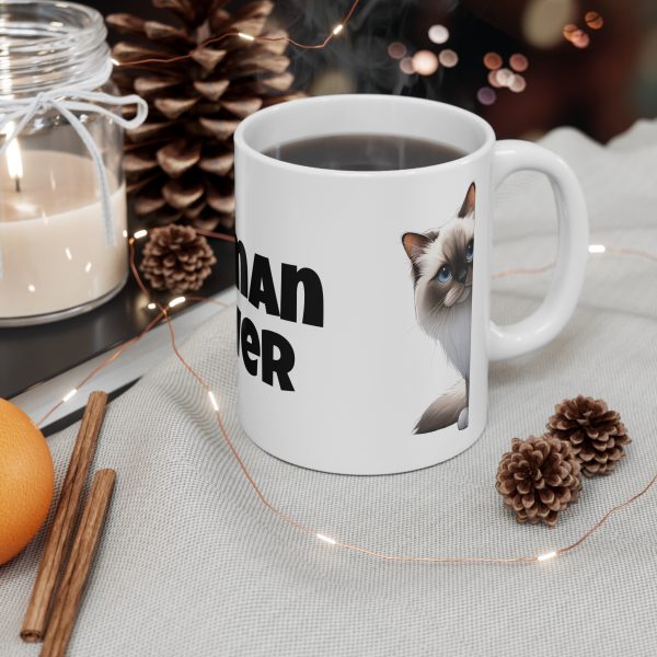 Birman Cat Lover - White Ceramic Mug, 11oz - Image 4
