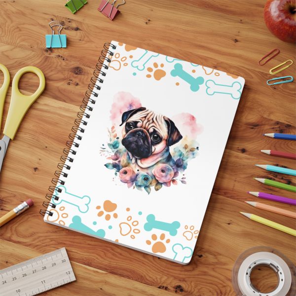 Pug A5 Notebook (Wirobound Softcover) - Image 6