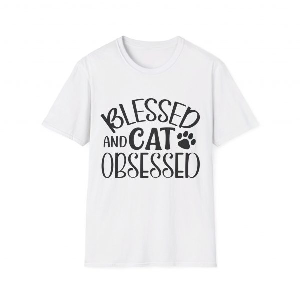 Blessed & Cat Obsessed - Unisex Softstyle T-Shirt - Image 13