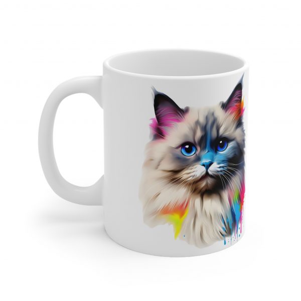 Watercolour Ragdoll - White Ceramic Mug, 11oz - Image 2
