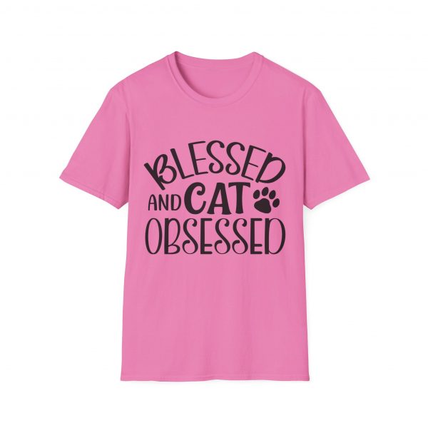 Blessed & Cat Obsessed - Unisex Softstyle T-Shirt - Image 20