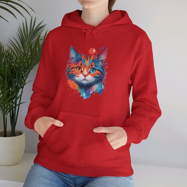 Watercolour Cat Face - Unisex Heavy Blend™ Hooded Sweatshirt - Image 42