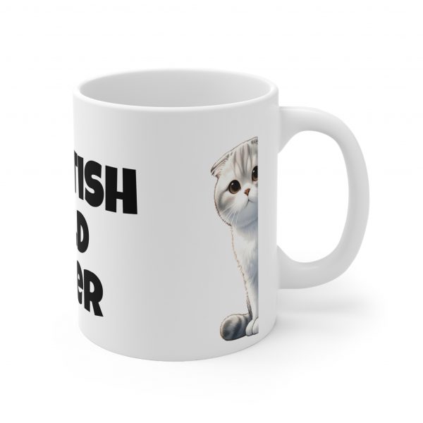 Scottish Fold Cat Lover - White Ceramic Mug, 11oz - Image 4