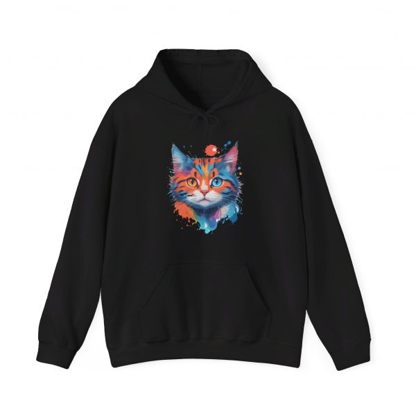 Watercolour Cat Face - Unisex Heavy Blend™ Hooded Sweatshirt - Image 17