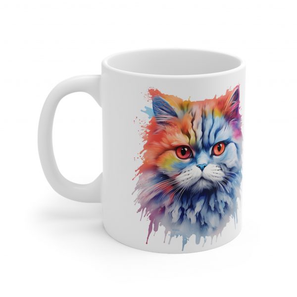 Watercolour Persian - White Ceramic Mug, 11oz - Image 2