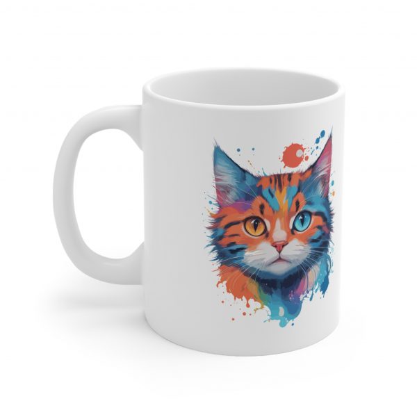 Watercolour Tabby - White Ceramic Mug, 11oz - Image 2