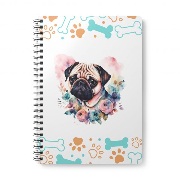 Pug A5 Notebook (Wirobound Softcover) - Image 2