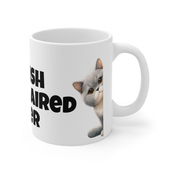 British Shorthaired Cat Lover - White Ceramic Mug, 11oz - Image 4