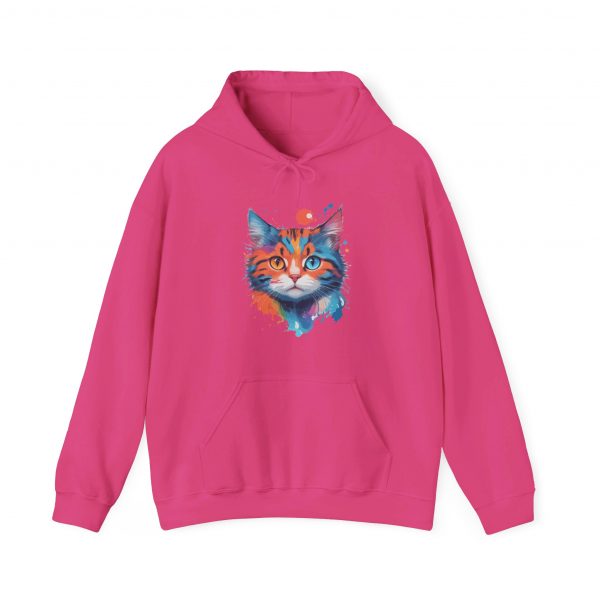 Watercolour Cat Face - Unisex Heavy Blend™ Hooded Sweatshirt - Image 41