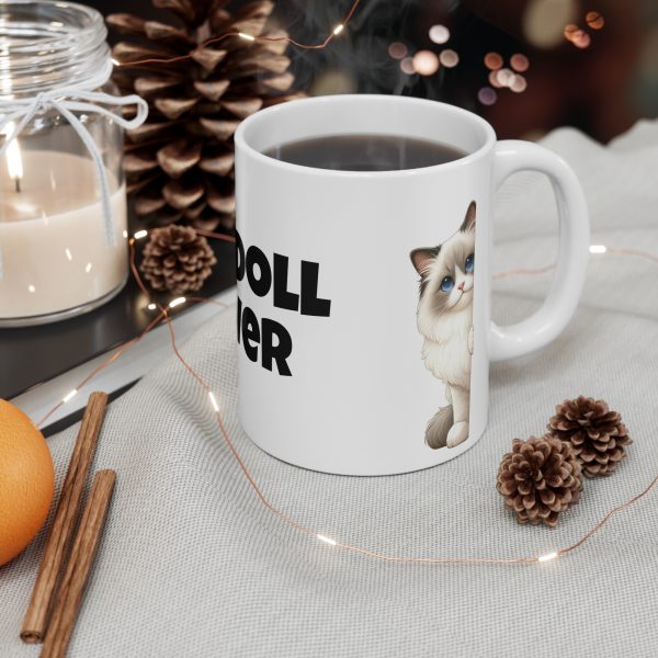 Ragdoll Cat Lover - White Ceramic Mug, 11oz - Image 5