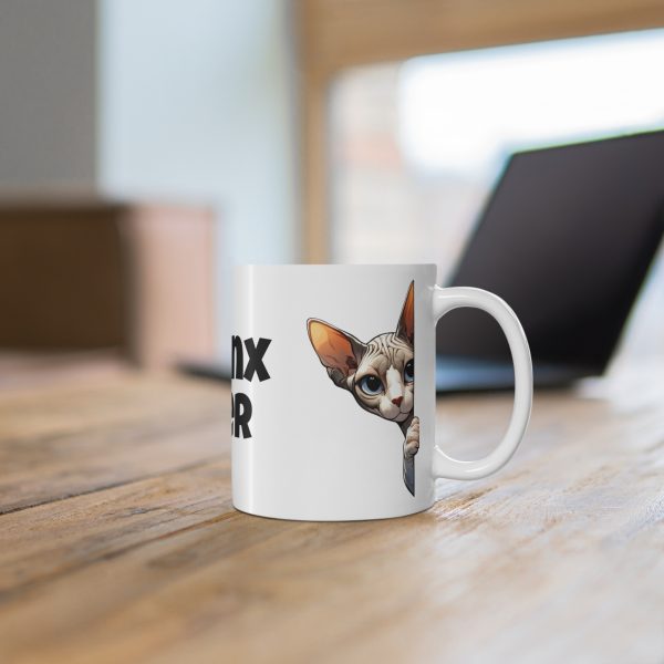 Sphynx Cat Lover - White Ceramic Mug, 11oz - Image 6