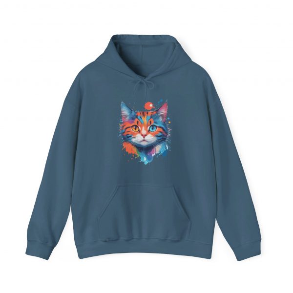 Watercolour Cat Face - Unisex Heavy Blend™ Hooded Sweatshirt - Image 33