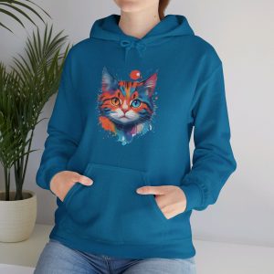 Watercolour Cat Face - Unisex Heavy Blend™ Hooded Sweatshirt