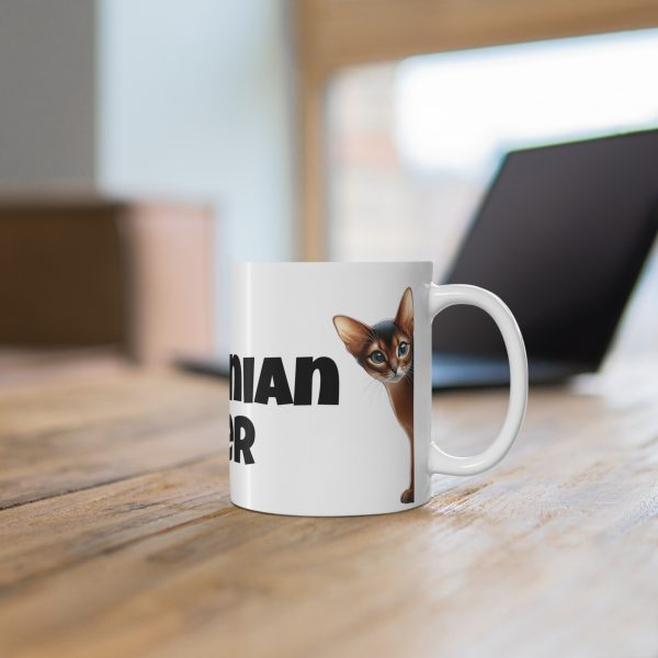 Abyssinian Cat Lover - White Ceramic Mug, 11oz - Image 6
