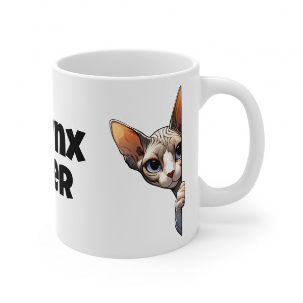 Sphynx Cat Lover - White Ceramic Mug, 11oz - Image 4