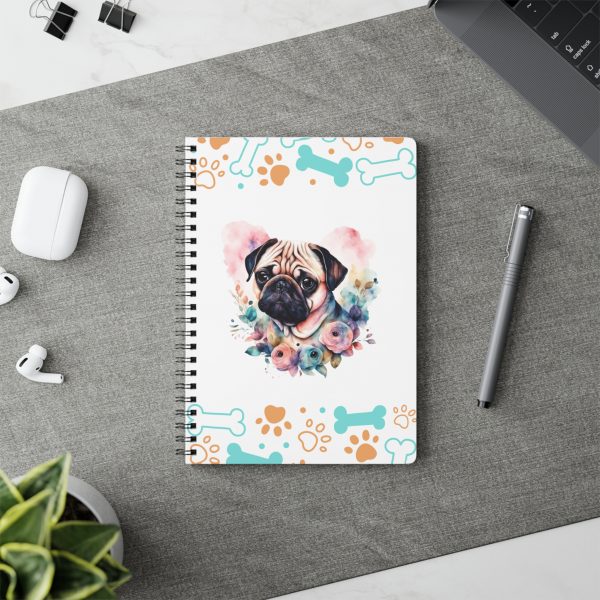 Pug A5 Notebook (Wirobound Softcover)