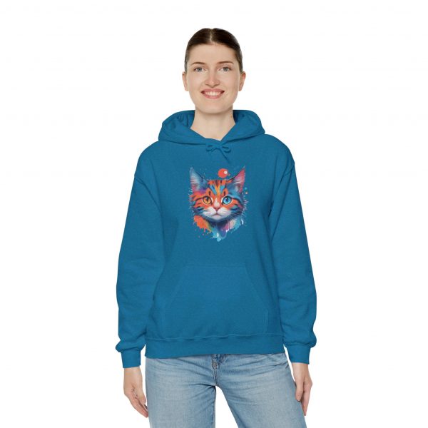 Watercolour Cat Face - Unisex Heavy Blend™ Hooded Sweatshirt - Image 9