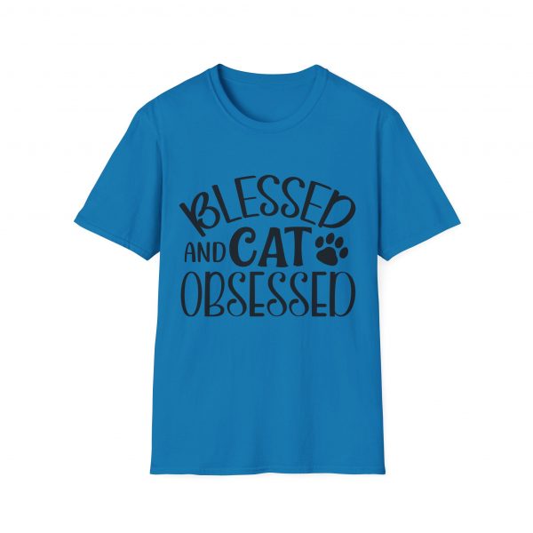 Blessed & Cat Obsessed - Unisex Softstyle T-Shirt - Image 19