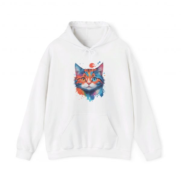 Watercolour Cat Face - Unisex Heavy Blend™ Hooded Sweatshirt - Image 13