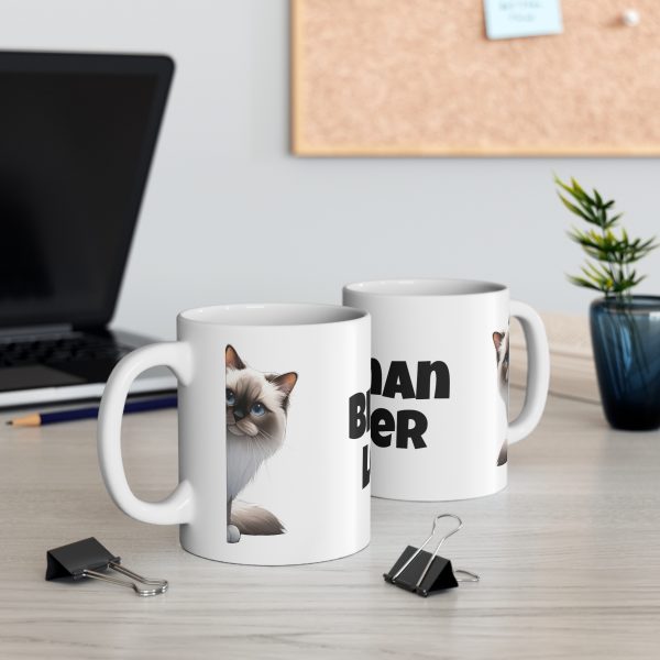 Birman Cat Lover - White Ceramic Mug, 11oz - Image 5