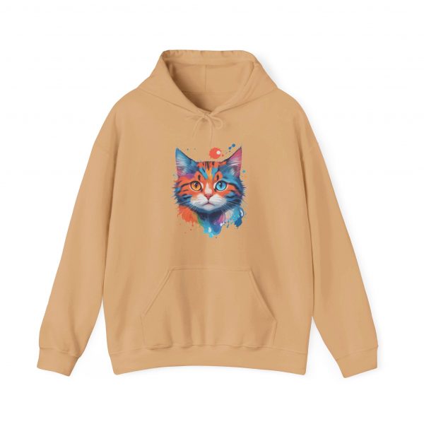 Watercolour Cat Face - Unisex Heavy Blend™ Hooded Sweatshirt - Image 21