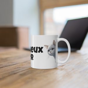 Chartreux Cat Lover - White Ceramic Mug, 11oz