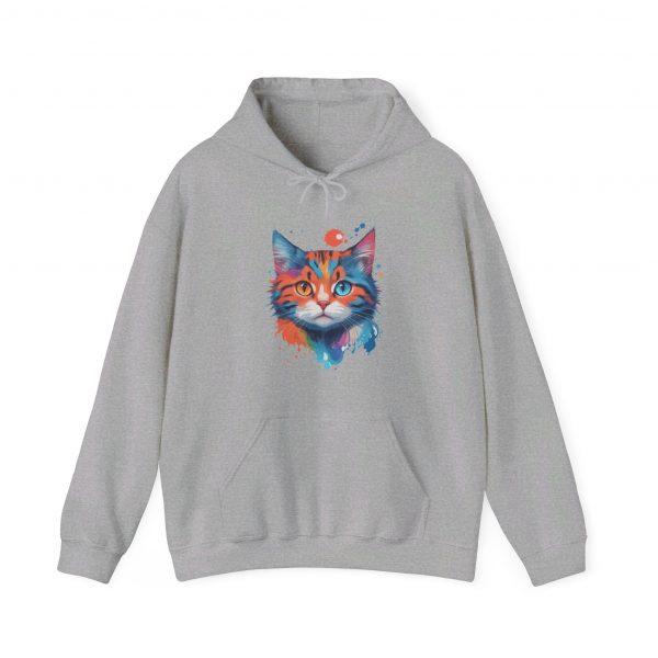 Watercolour Cat Face - Unisex Heavy Blend™ Hooded Sweatshirt - Image 19
