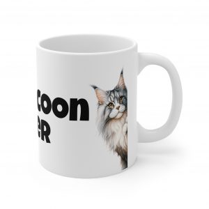 Maine Coon Cat Lover - White Ceramic Mug, 11oz