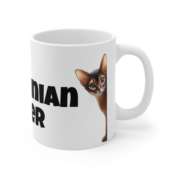 Abyssinian Cat Lover - White Ceramic Mug, 11oz - Image 4