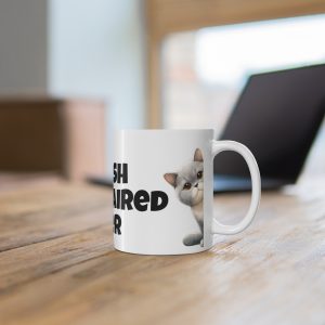 British Shorthaired Cat Lover - White Ceramic Mug, 11oz