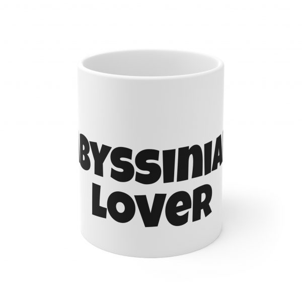 Abyssinian Cat Lover - White Ceramic Mug, 11oz - Image 2
