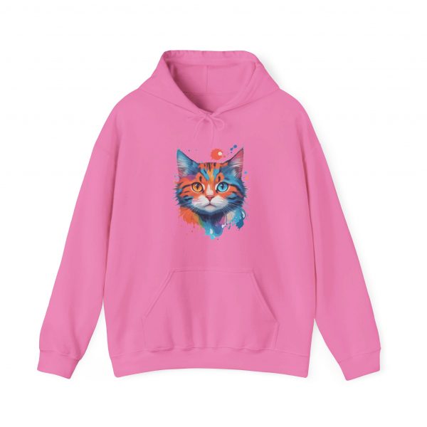 Watercolour Cat Face - Unisex Heavy Blend™ Hooded Sweatshirt - Image 39