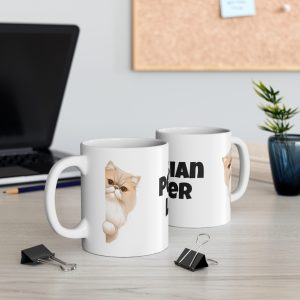 Persian Cat Lover - White Ceramic Mug, 11oz