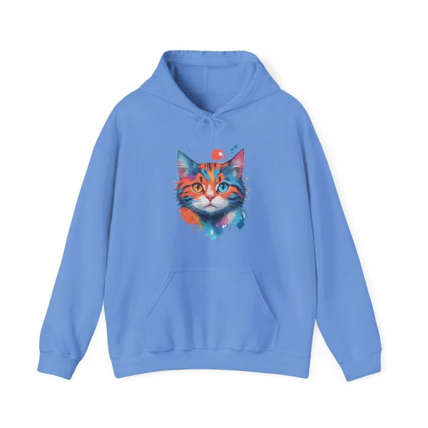 Watercolour Cat Face - Unisex Heavy Blend™ Hooded Sweatshirt - Image 31