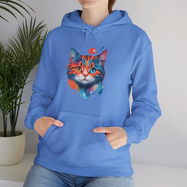 Watercolour Cat Face - Unisex Heavy Blend™ Hooded Sweatshirt - Image 30