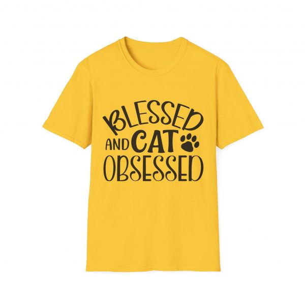 Blessed & Cat Obsessed - Unisex Softstyle T-Shirt - Image 16