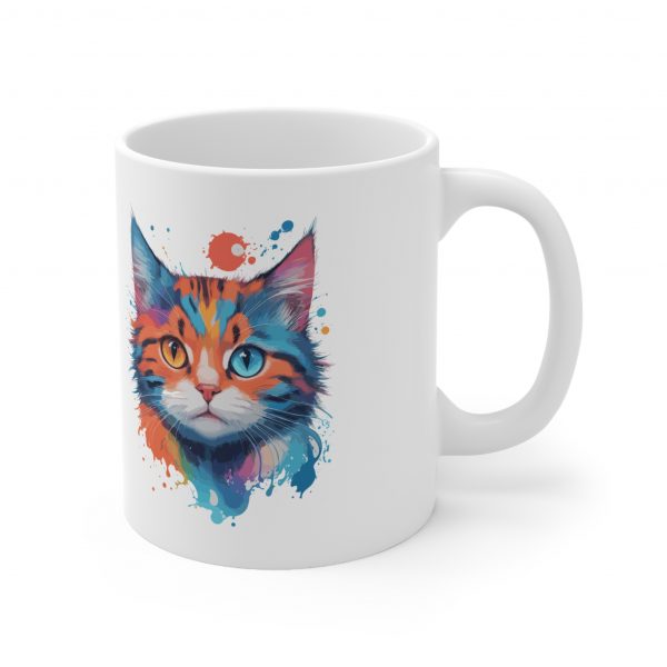 Watercolour Tabby - White Ceramic Mug, 11oz - Image 3