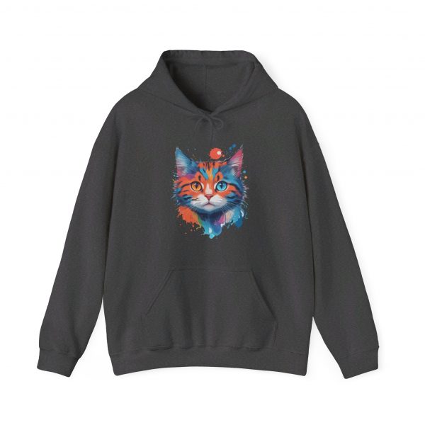 Watercolour Cat Face - Unisex Heavy Blend™ Hooded Sweatshirt - Image 29
