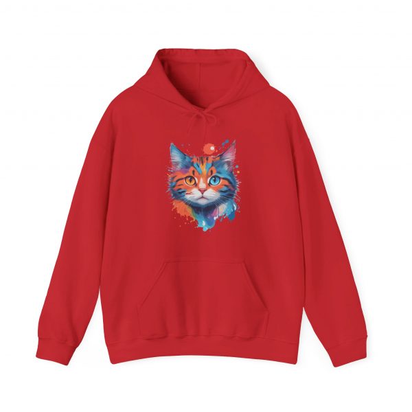 Watercolour Cat Face - Unisex Heavy Blend™ Hooded Sweatshirt - Image 43