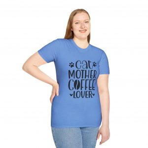Cat Mother Coffee Lover - Unisex Softstyle T-Shirt