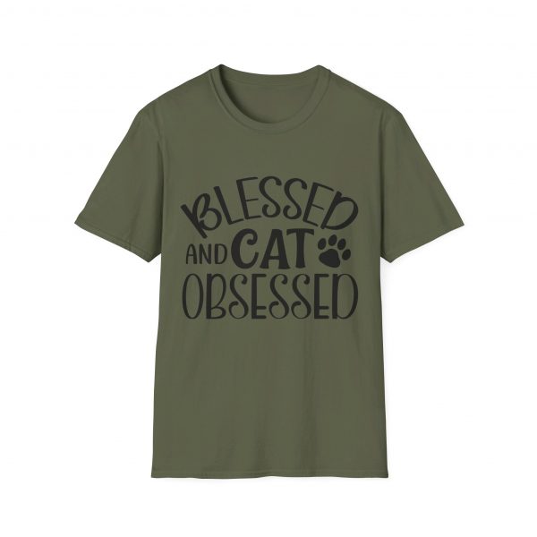 Blessed & Cat Obsessed - Unisex Softstyle T-Shirt - Image 17