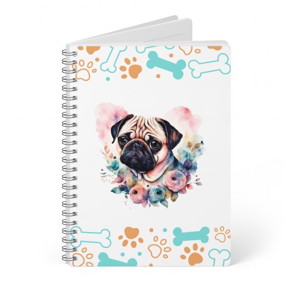 Pug A5 Notebook (Wirobound Softcover) - Image 4